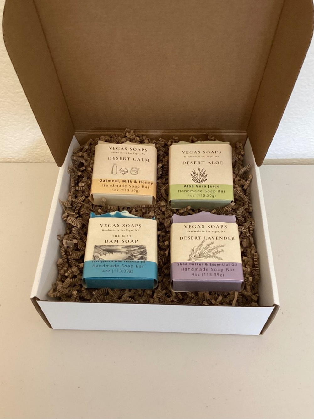 Women’s Collection Vegas Soaps Four Handmade Bars Plant Based Oils & Butters